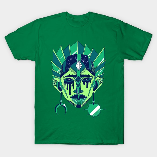 Ngreen African Mask No 12 T-Shirt by kenallouis